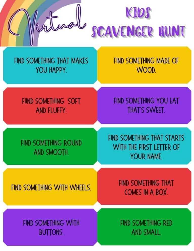 Free Virtual Scavenger Hunt For Kids - Full Heart Mommy Intended For Internet Scavenger Hunt Worksheet