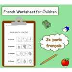 French For Kids Fruits Words Language Worksheet / Kids | Etsy Uk With French Worksheet For Kids