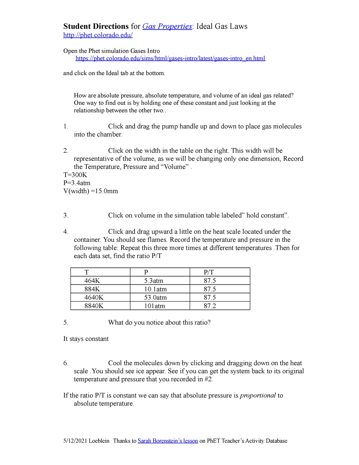 Gas Laws Simulation Lab Worksheet Answers - Fireboat With Gas Variables Worksheet Answers