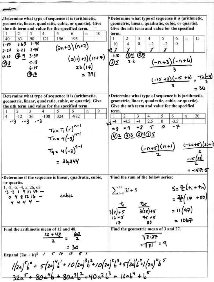 Geometric Sequence And Series Worksheet — Db-Excel throughout Arithmetic Sequences And Series Worksheet