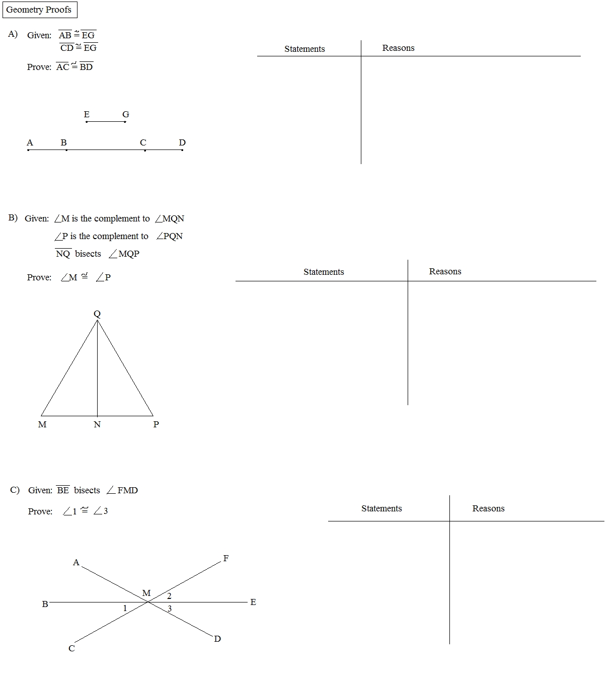 Geometry Worksheet Beginning Proofs - Beginning Proof In High School inside Geometry Worksheet Beginning Proofs
