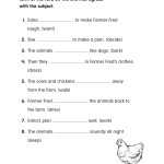 Grammar Worksheets: Subject Verb Agreement (Pdf) With Subject Verb Agreement Worksheet