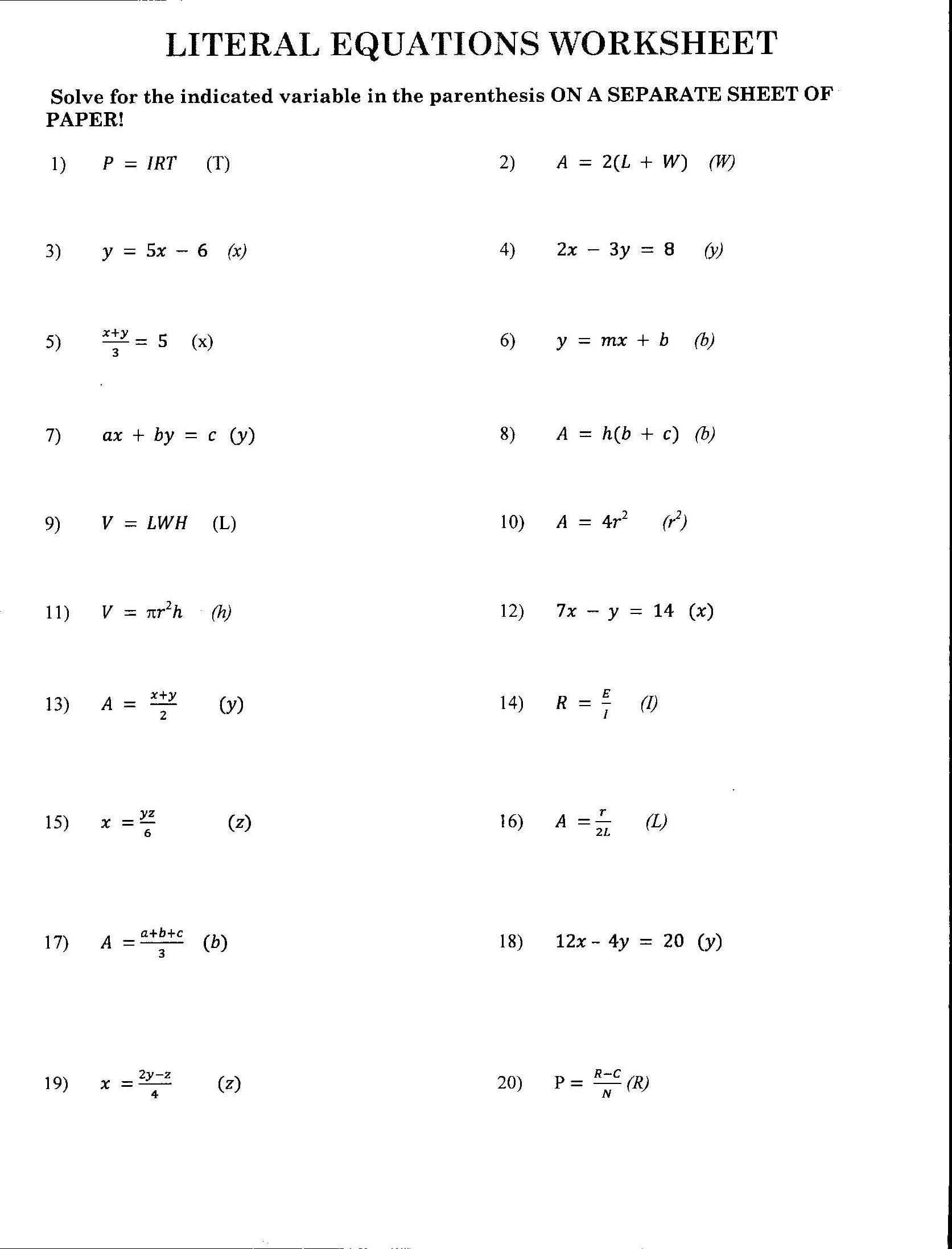 Graphing Linear Systems Worksheet With Systems Of Linear Equations Worksheet