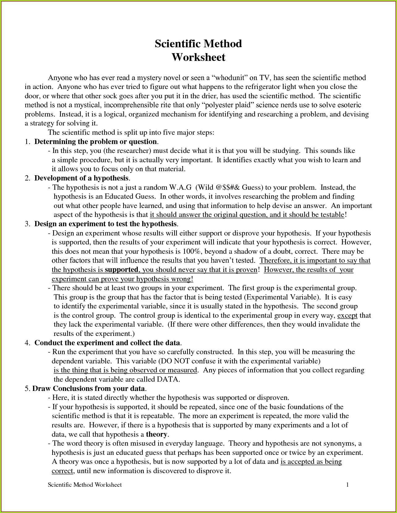 High School Answer Scientific Method Worksheet Worksheet : Resume Examples throughout Scientific Method Worksheet High School