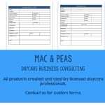 Home Daycare Monthly Budget Worksheet Tax Preparation – Etsy Uk Within Home Daycare Tax Worksheet