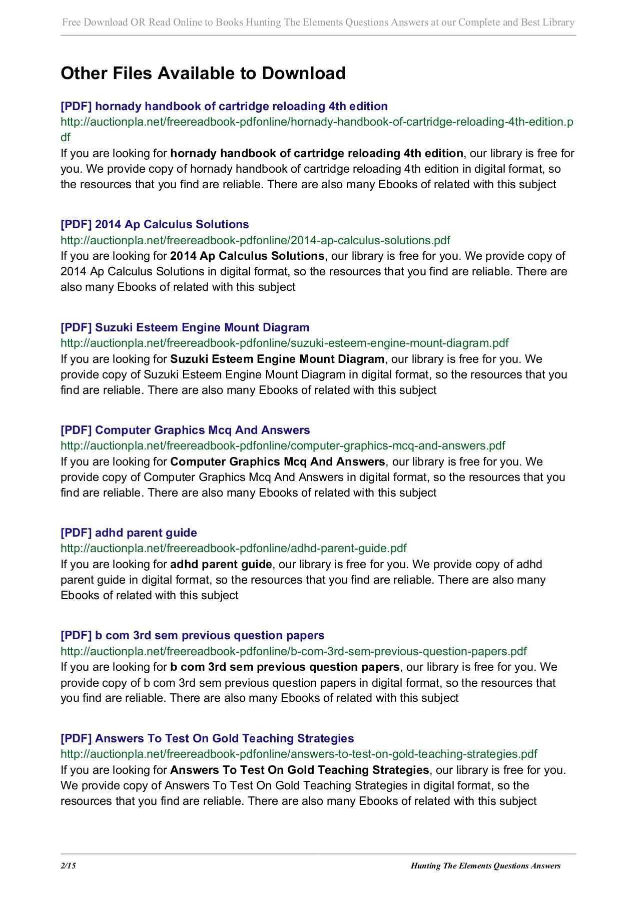 Hunting The Elements Worksheet Answer Key - Smarterinspire Pertaining To Hunting The Elements Worksheet Answers