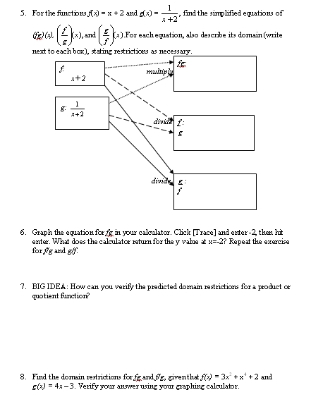 I Hope This Old Train Breaks Down: Visualizing Operations On Functions Inside Function Operations And Composition Worksheet