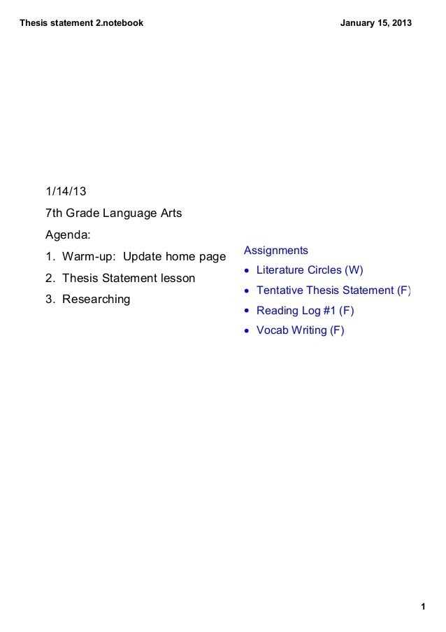 Identify Thesis Statements Seventh Grade Worksheets - Free Printable Worksheets with regard to Identifying Thesis Statement Worksheet