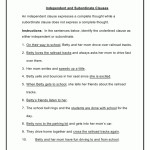Independent And Subordinate Clauses Throughout Independent And Dependent Clauses Worksheet