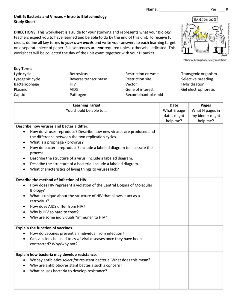 Introduction To Bacteria And Viruses Worksheet Answers - Ivuyteq intended for Virus And Bacteria Worksheet Answers