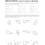 Inverse Ratios Right Triangle Trigonometry Worksheet Inside Right Triangle Trig Worksheet