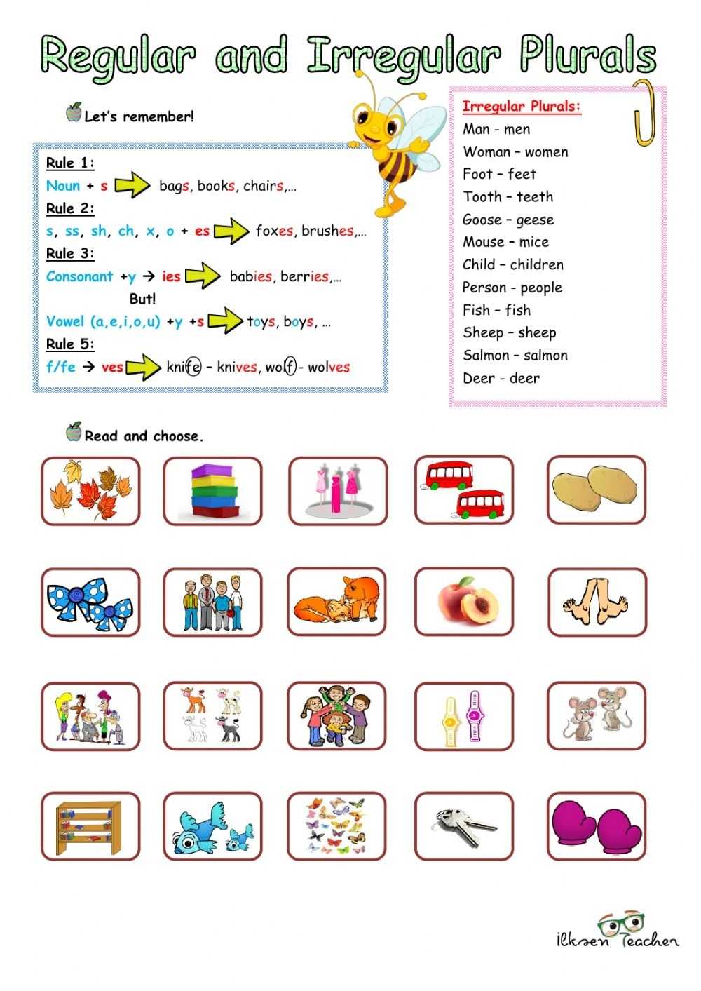 Irregular Plural Nouns Worksheet regarding Irregular Plural Nouns Worksheet