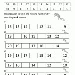 Kindergarten Counting Worksheets – Sequencing To 25 Within Counting To 20 Worksheet