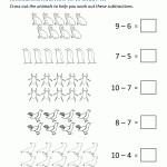 Kindergarten Subtraction Worksheets with Subtraction Worksheet For Kindergarten