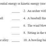Kinetic Energy Vs. Potential Energy Worksheet Intended For Potential Vs Kinetic Energy Worksheet