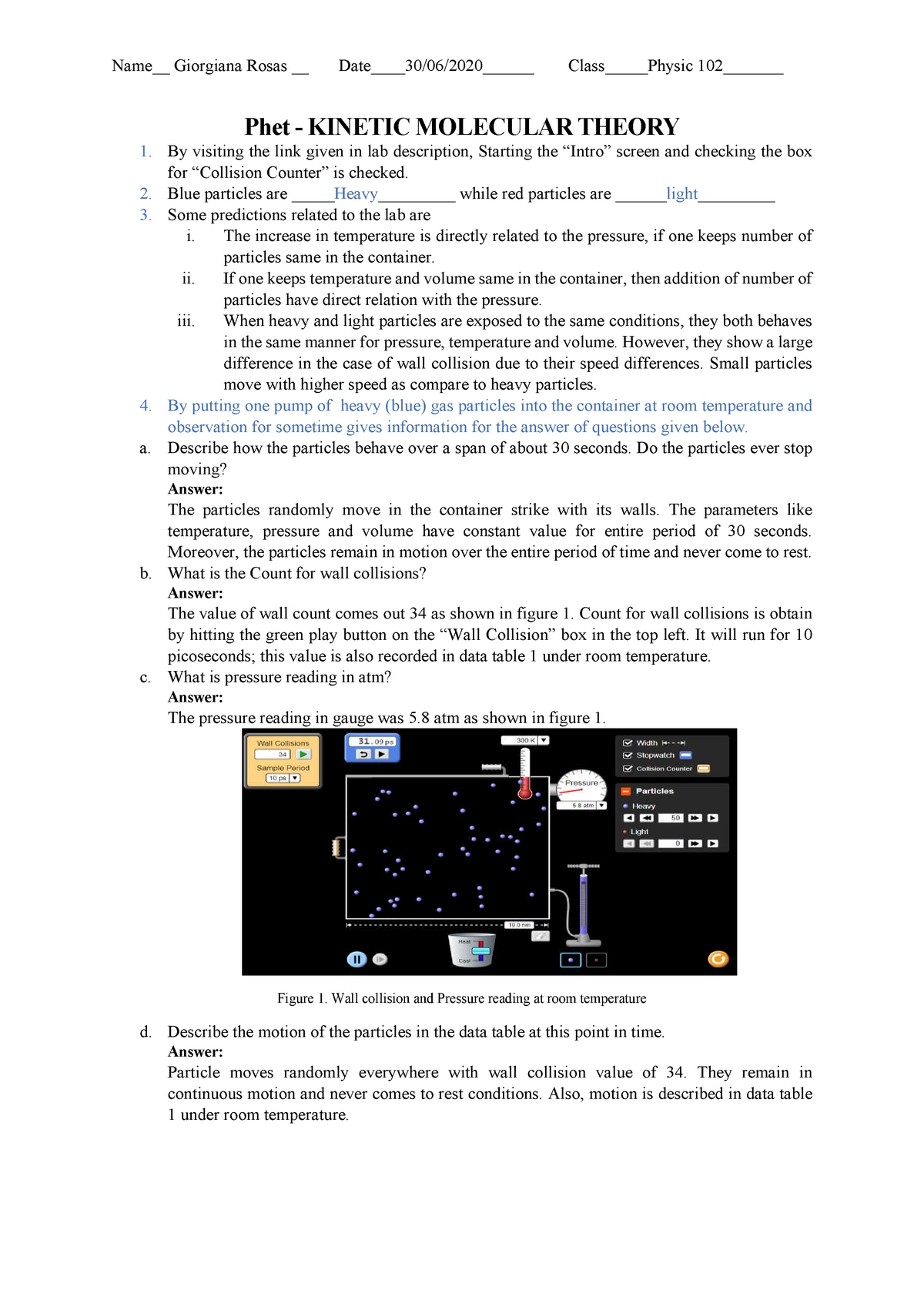 Kinetic Molecular Theory Kmt Worksheet Answer Key - Studying Worksheets Pertaining To Kinetic Molecular Theory Worksheet