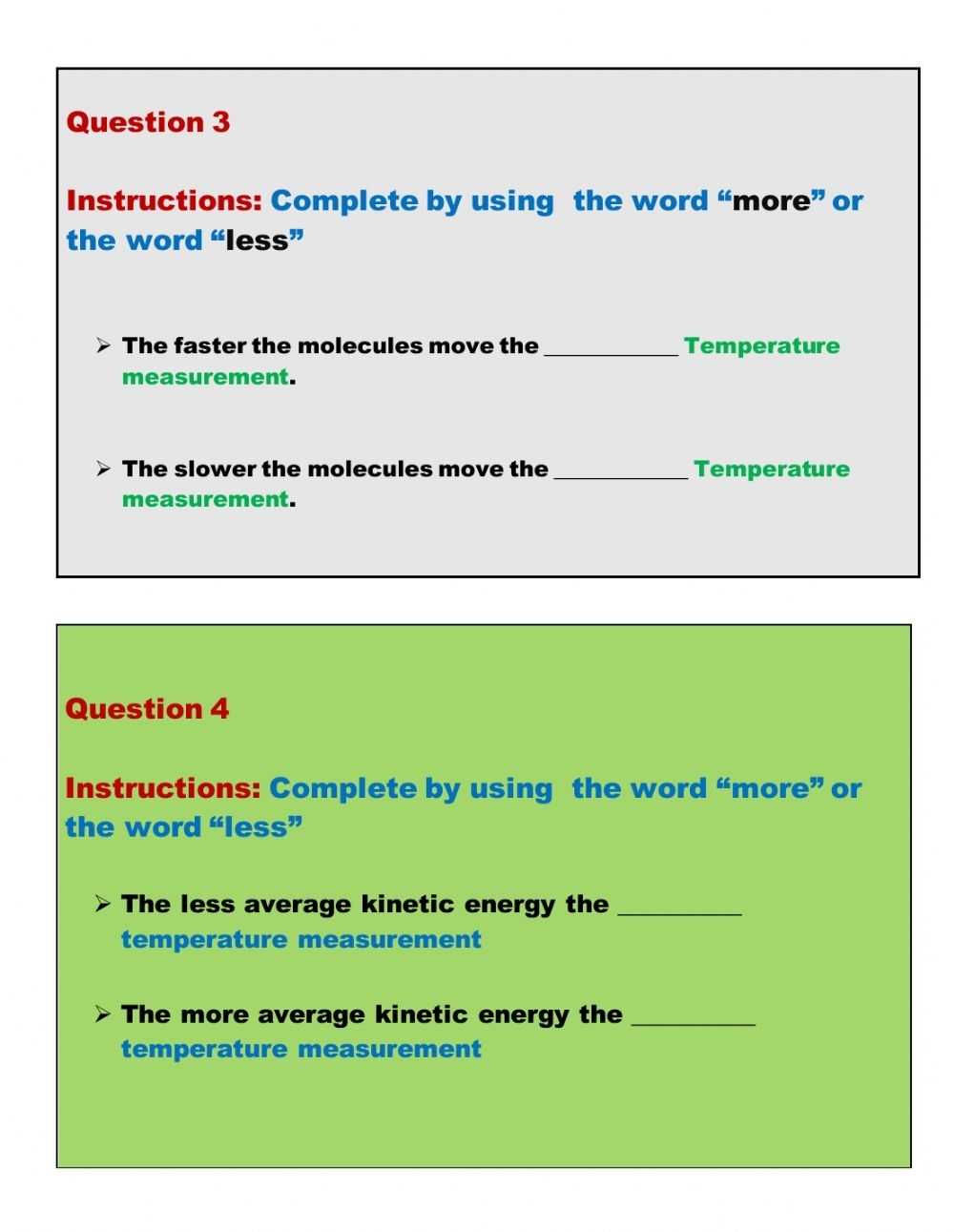 Kinetic Molecular Theory Worksheet With Kinetic Molecular Theory Worksheet