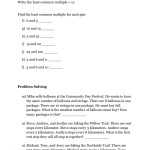 Least Common Multiple Worksheet For Least Common Multiple Worksheet