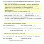 Least Common Multiple Worksheets Page regarding Least Common Multiple Worksheet