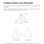 Lesson: Surface Areas Of Pyramids | Nagwa Pertaining To Surface Area Of Pyramid Worksheet