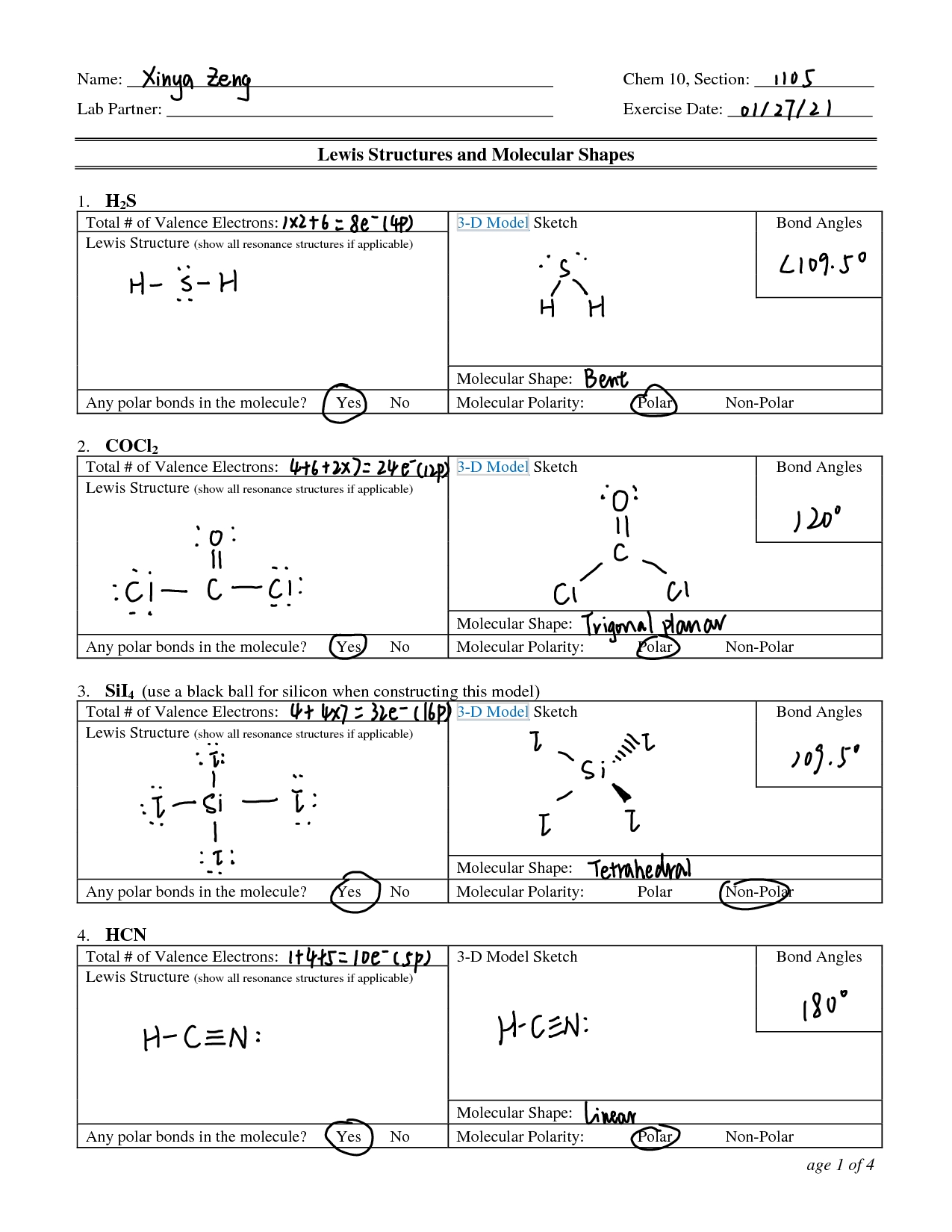 Lewis Structure Practice Worksheet for Lewis Structure Practice Worksheet