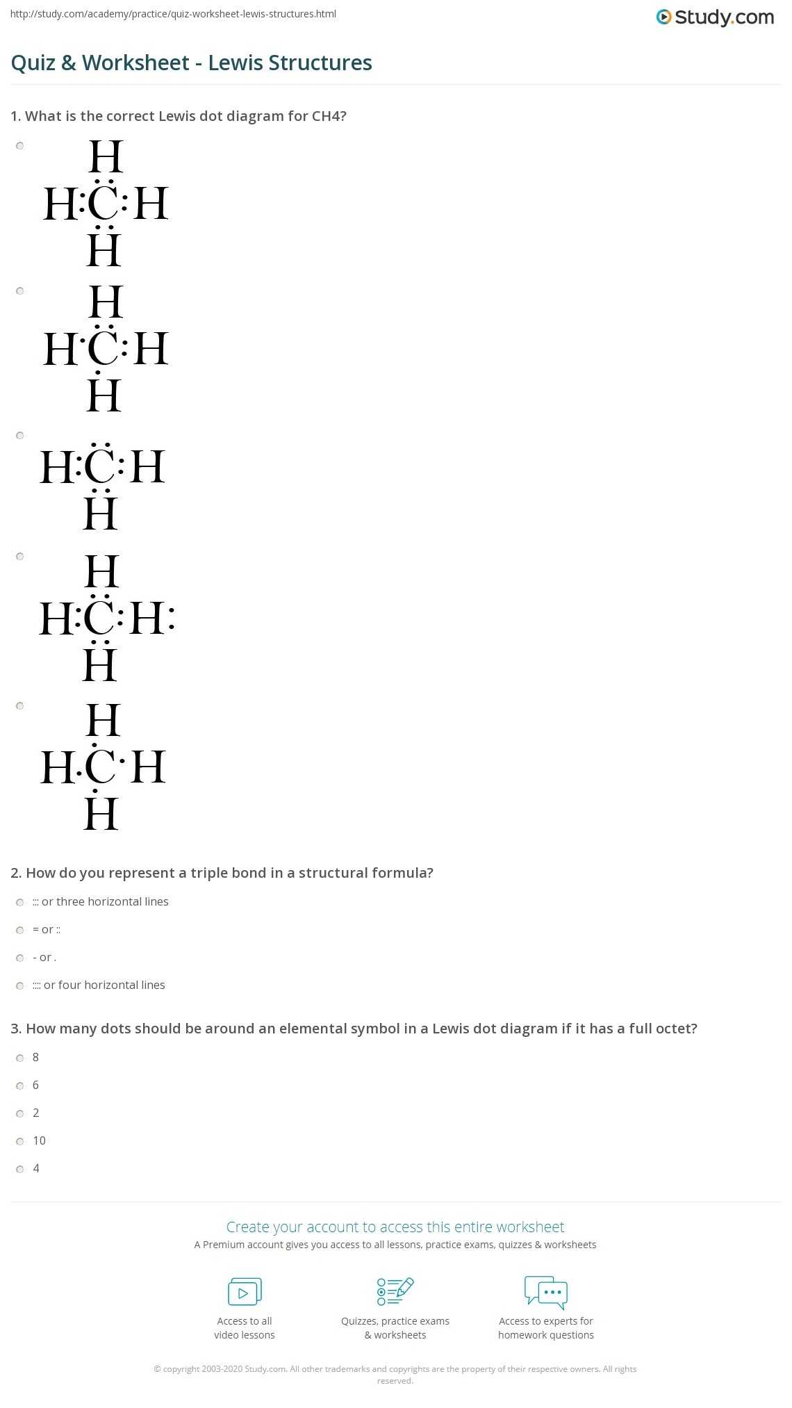 Lewis Structures Worksheet With Answers - Worksheet List Inside Lewis Structure Worksheet With Answers