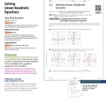 Linear Quadratic Systems Worksheet throughout From Linear To Quadratic Worksheet