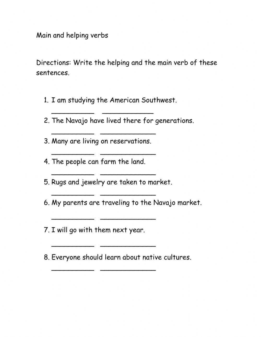 Linking Verbs Worksheet With Answers in Linking And Helping Verbs Worksheet