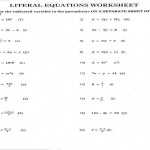 Literal Equations Worksheet 1 Answers – Equations Worksheets For Literal Equations Worksheet Answers