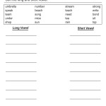 Long Vowel Sounds Activities Intended For Short And Long Vowels Worksheet