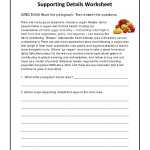 Main Idea And Supporting Details Worksheets Inside Main Idea Worksheet 5