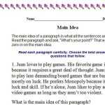 Main Idea Worksheet 5 - Promotiontablecovers intended for Main Idea Worksheet 5