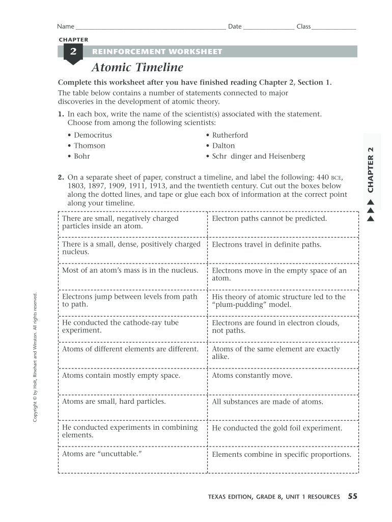 Make An Atomic Theory Timeline Worksheet Answer Key - Fill Online pertaining to Atomic Theory Worksheet Answers