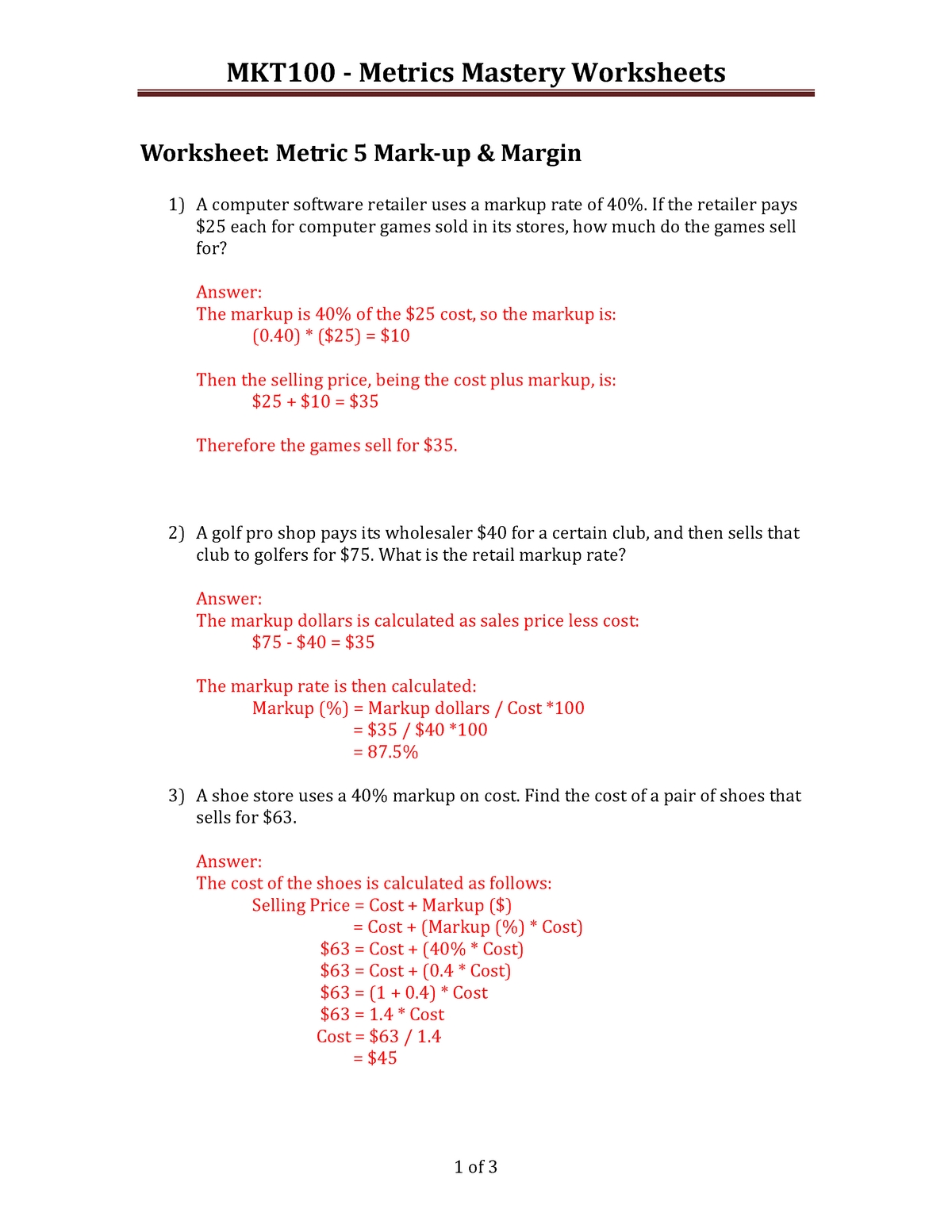 Markup And Discount Worksheet - Promotiontablecovers regarding Markup And Discount Worksheet