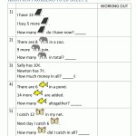 Math Grade 1 Pdf : Addition Word Problem Worksheet For Grade 1 With Regard To Algebra 1 Word Problems Worksheet