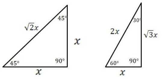 Mathcounts Notes: Special Right Triangles: 30 60 90 And 45 45 90 In 30 60 90 Triangles Worksheet