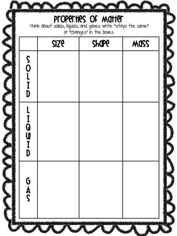Matter Worksheet For Kindergarten - Worksheet24 Pertaining To Properties Of Matter Worksheet