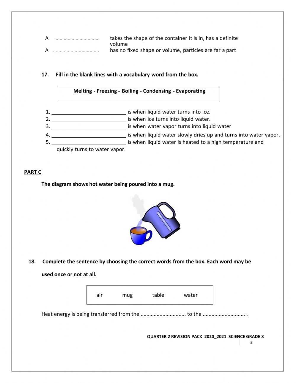 Method Of Heat Transfer Worksheet throughout Methods Of Heat Transfer Worksheet
