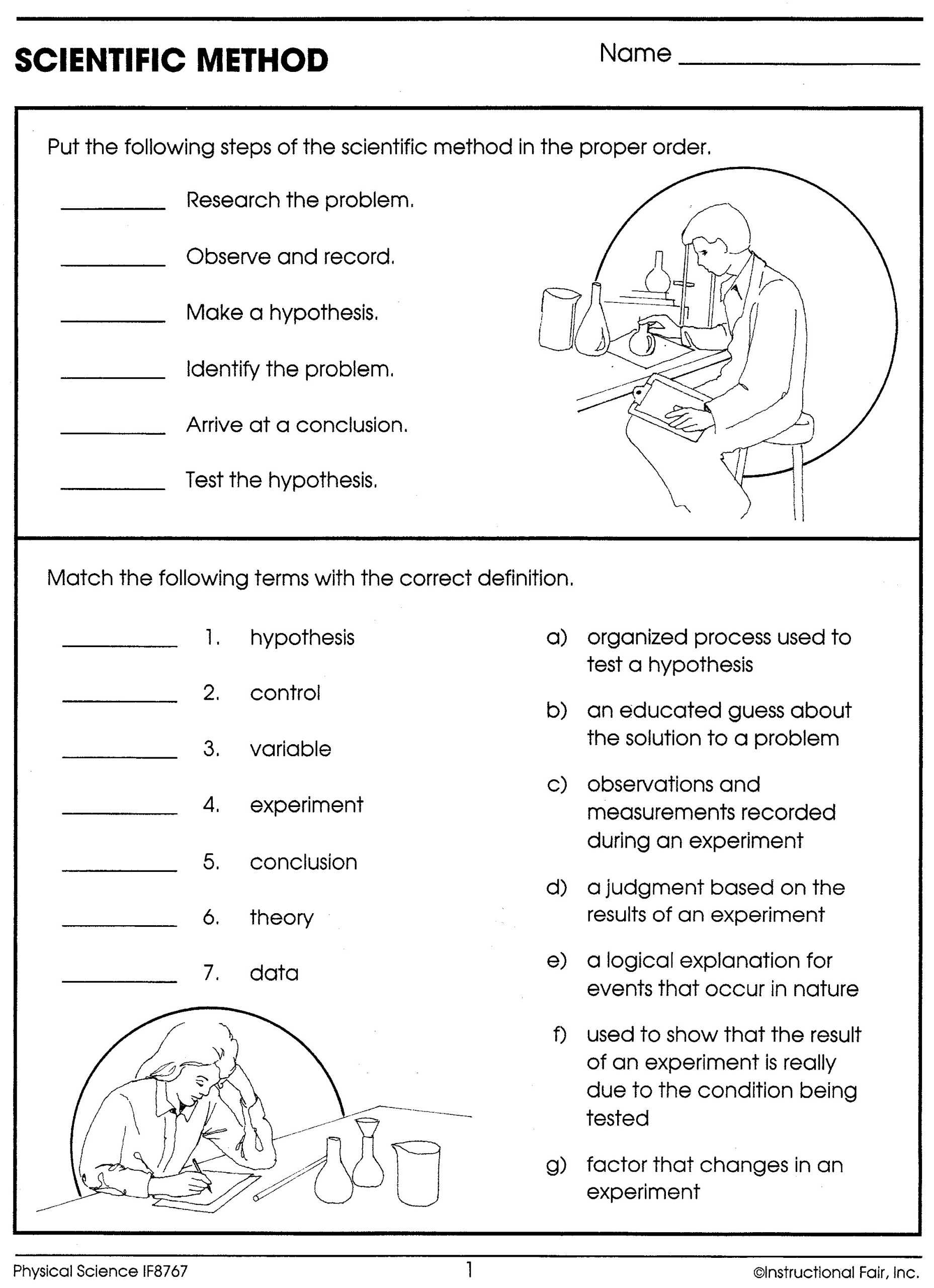 Middle School Scientific Method Worksheet Pdf Uncategorized : Resume for Scientific Method Worksheet Pdf