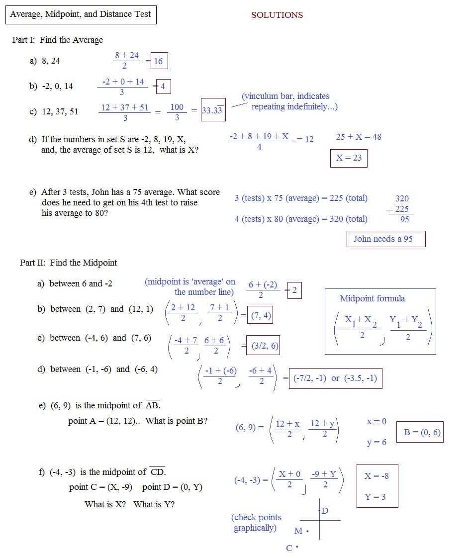 Midpoint And Distance Formula Worksheet With Answers — Db-Excel throughout The Midpoint Formula Worksheet Answers