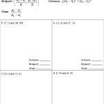 Midpoint And Distance Formula Worksheet With Answers Regarding Distance Formula Worksheet With Answers