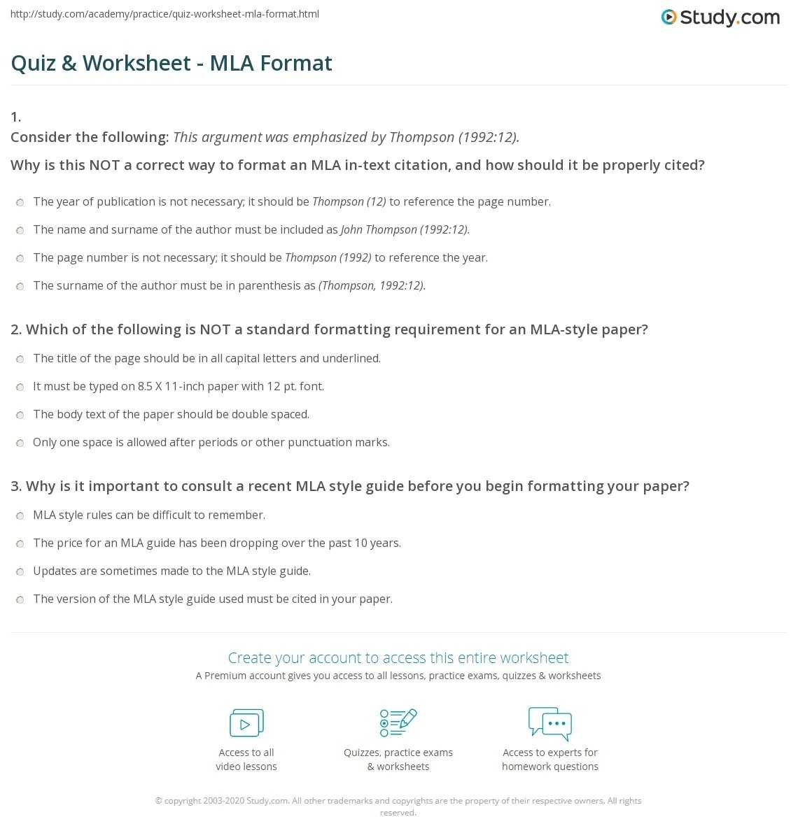 Mla Worksheet Practice Works Cited Page Answers - Alphabet Worksheets For Mla Citation Practice Worksheet