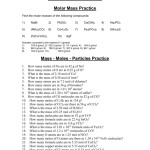 Molar Mass Practice Worksheet With Regard To Molar Mass Worksheet Answer Key