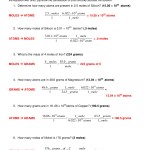 Mole Conversion Worksheet With Answers : Worksheet More Mole Problems Pertaining To Molar Conversion Worksheet Answers