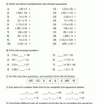 Multiply And Divide Integers Worksheet With Multiplying And Dividing Integers Worksheet