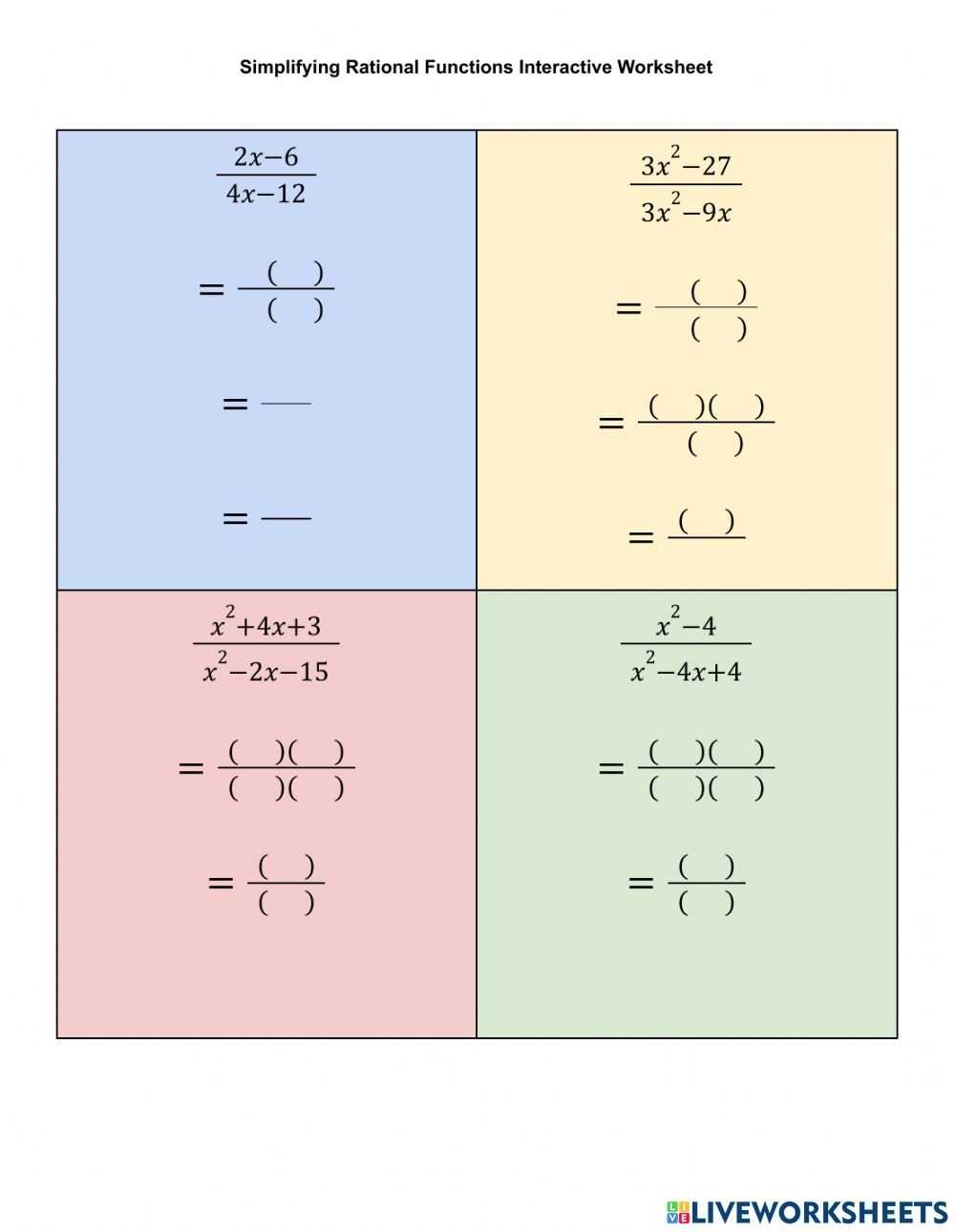 Multiplying Rational Expressions Worksheet - Word Worksheet Pertaining To Multiplying Rational Expression Worksheet