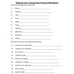 Name Ionic Compounds Quiz For Compounds Names And Formulas Worksheet