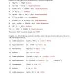 Neutralization Reactions Worksheet Answers With Classifying Chemical Reactions Worksheet Answers