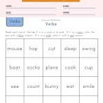 Noun Or Verb Worksheet K5 Learning – Verbs And Nouns Worksheets For For Nouns And Verbs Worksheet