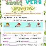 Nouns Verbs Adjectives Worksheet regarding Nouns Verbs Adjectives Worksheet